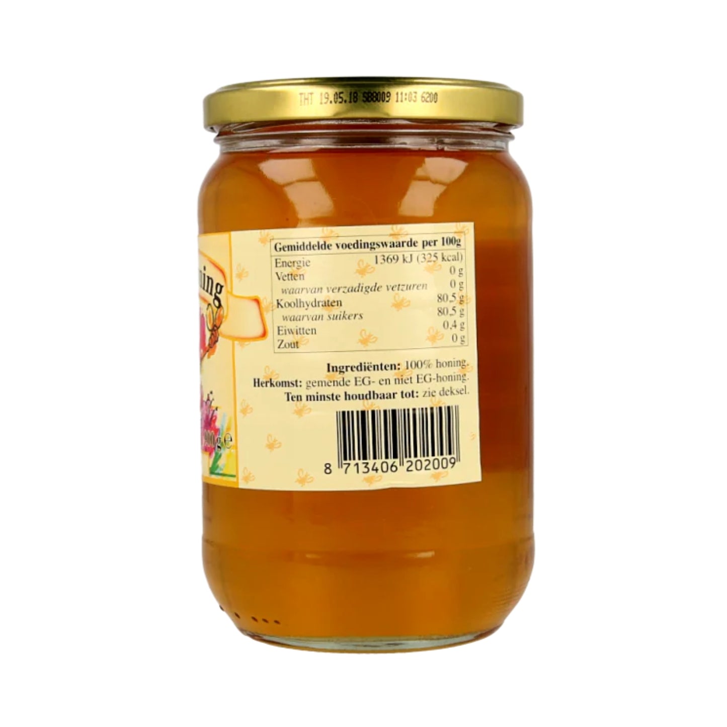 De Imker bloemenhoning 900g voedingswaarde