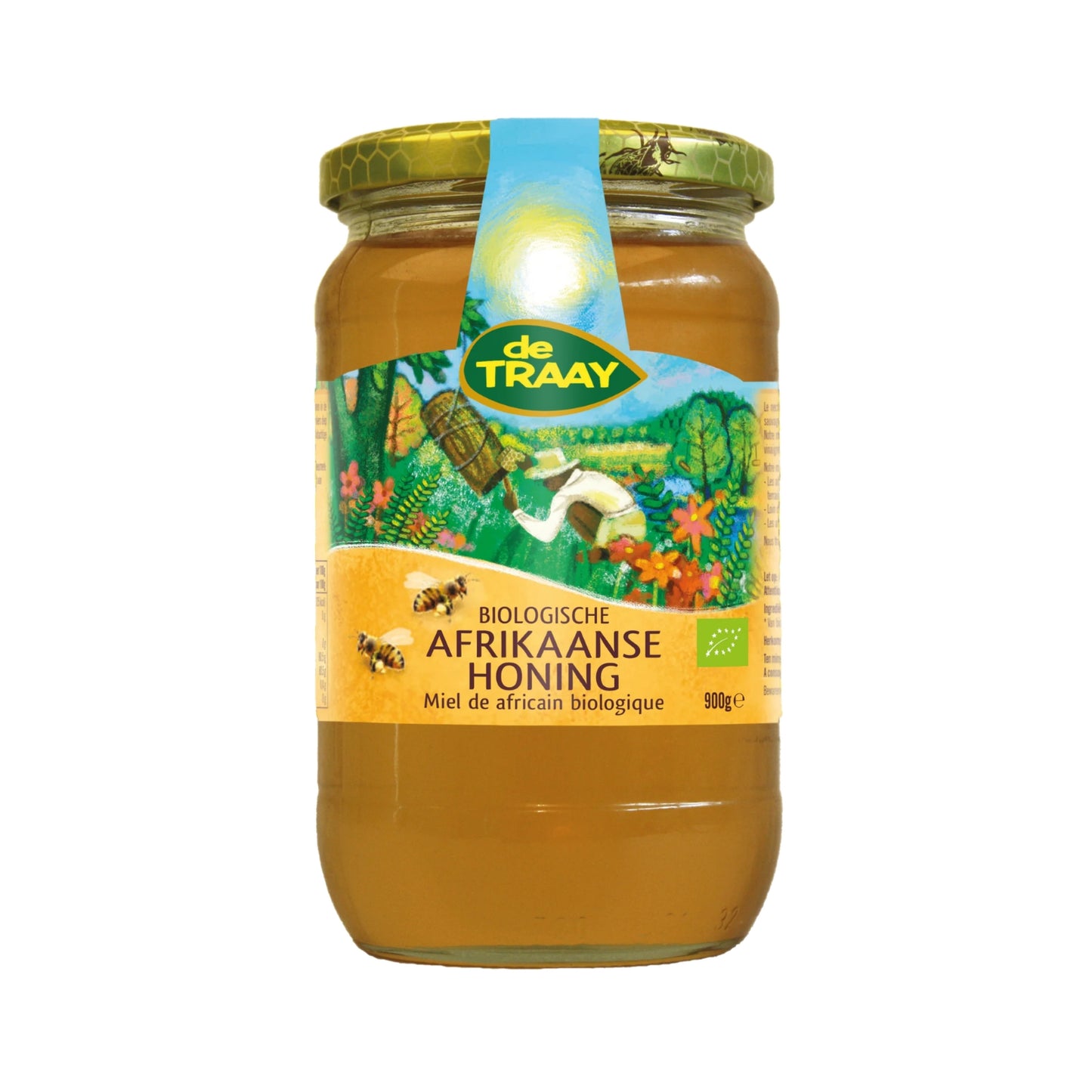 De Traay biologische Afrikaanse honing 900g