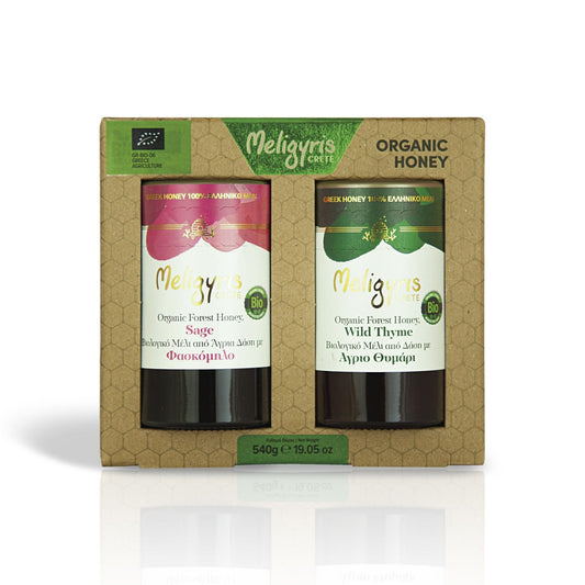 Biologisch honing pakket met tijm en salie van Meligyris 2x270g