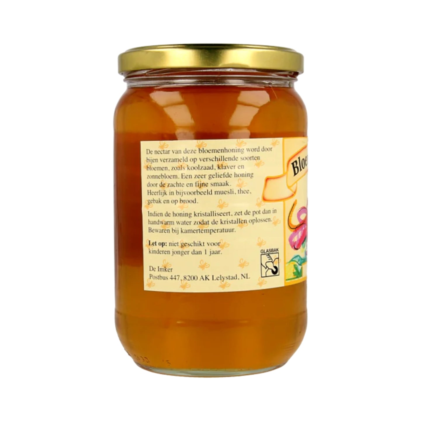 De Imker bloemenhoning 900g beschrijving